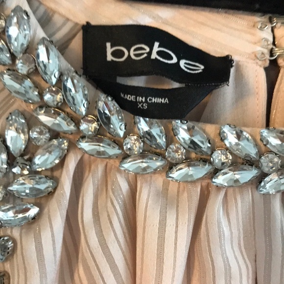 Bebe High-Low Top! Silky with Rhinestone Accents! - Picture 4 of 8